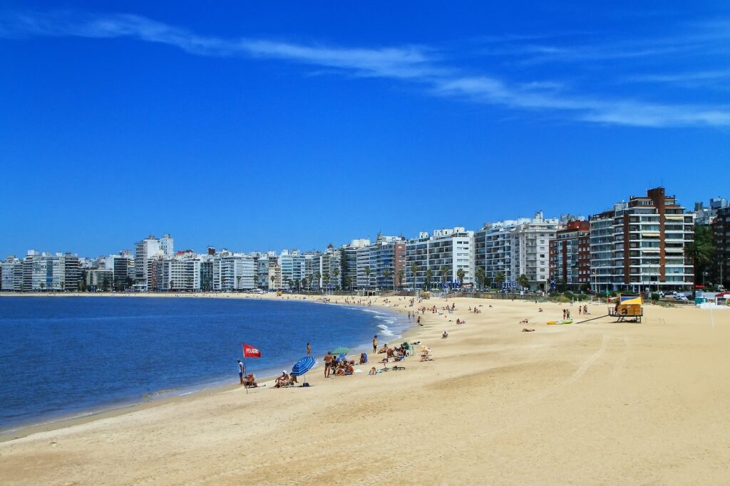 Playa de los Pocitos, one of the best beaches in Uruguay