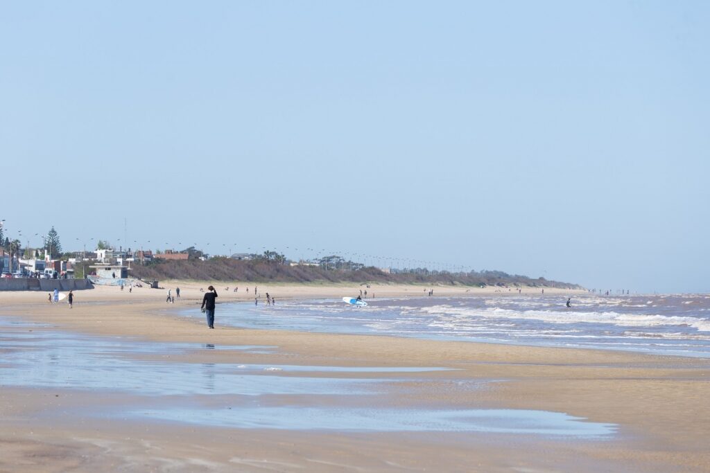 Quiet beach of Playa El Pinar, Montevideo