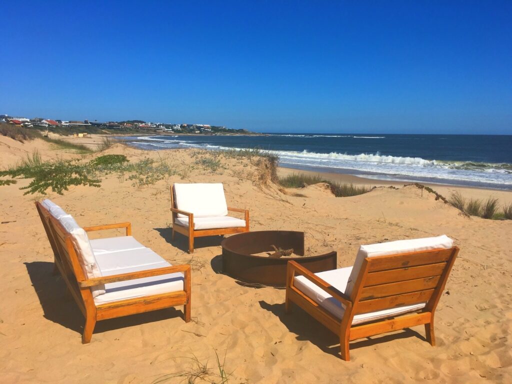 Beach chairs on Playa José Ignacio, Punta del Este