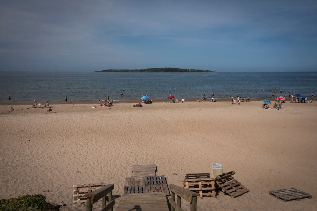 View of the island from Playa Mansa