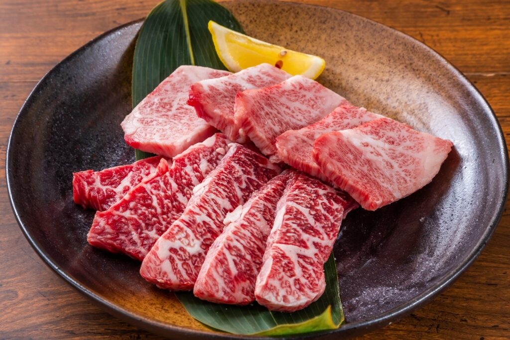 Kobe beef on a plate