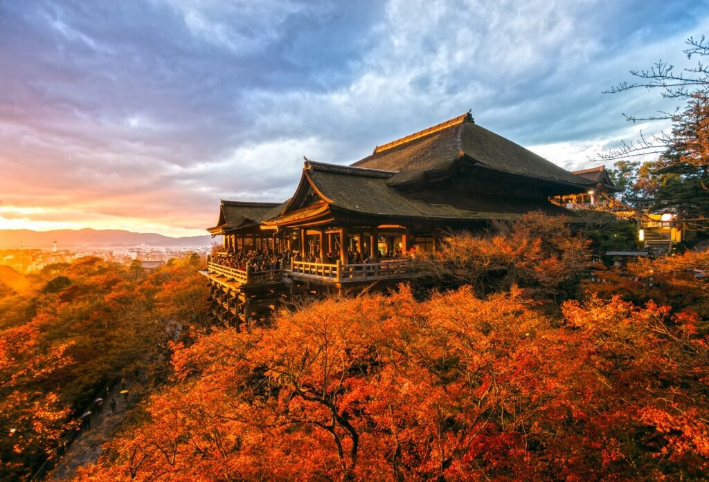 Fall foliage from Kiyomizudera Temple, Kyoto