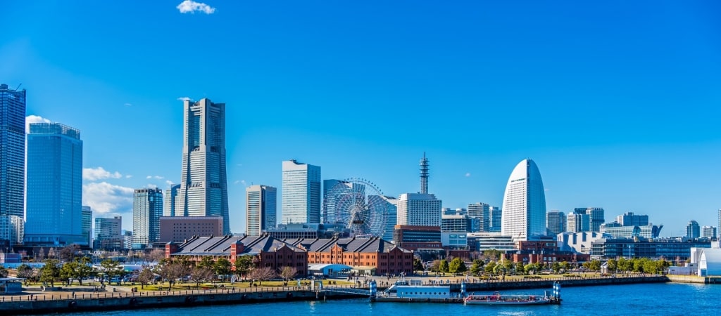 Beautiful skyline of Yokohama