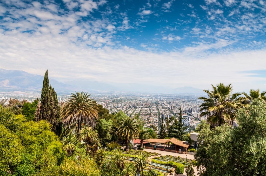 View from Cerro San Cristobal, Santiago