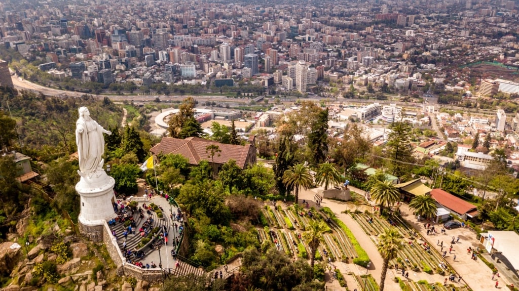 Sanctuary of the Immaculate Conception towering over Santiago