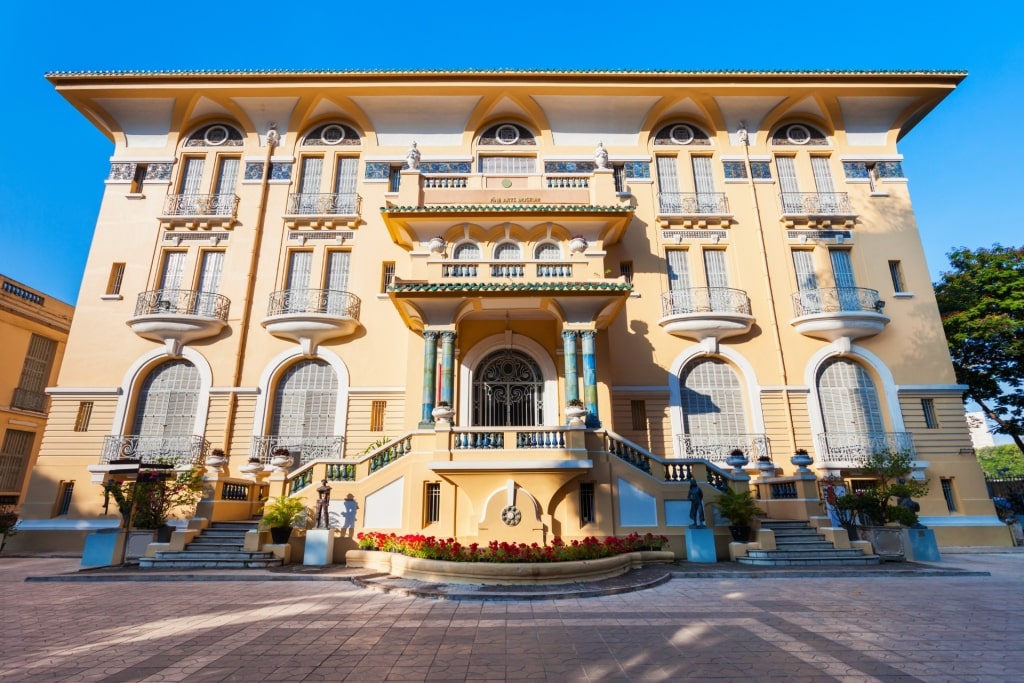 Facade of Ho Chi Minh Museum of Fine Arts in Ho Chi Minh City, Vietnam