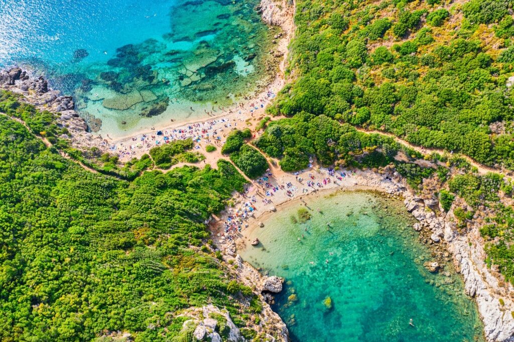 Porto Timoni, one of the best Corfu beaches