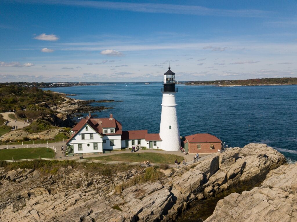 View of historic Portland Head Light