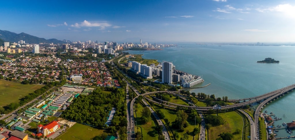 Aerial view of George Town