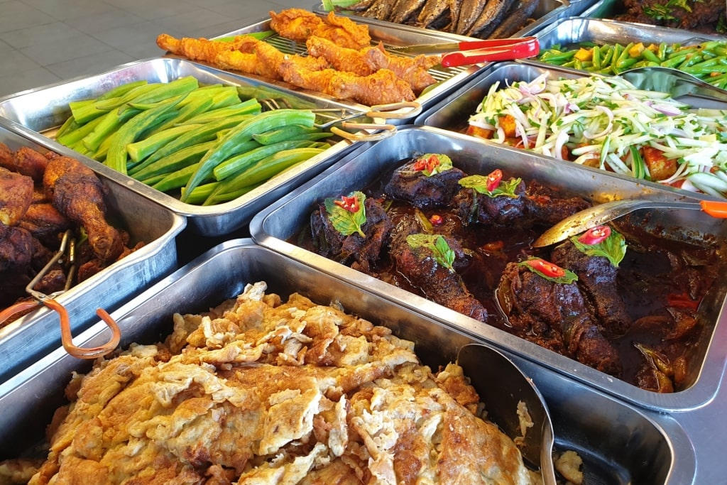 Trays of Penang food