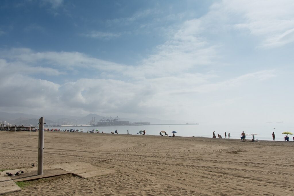 Wide sands of Playa de Huelin