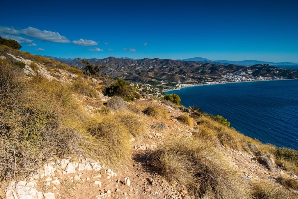 View of Playa de Maro from the national park