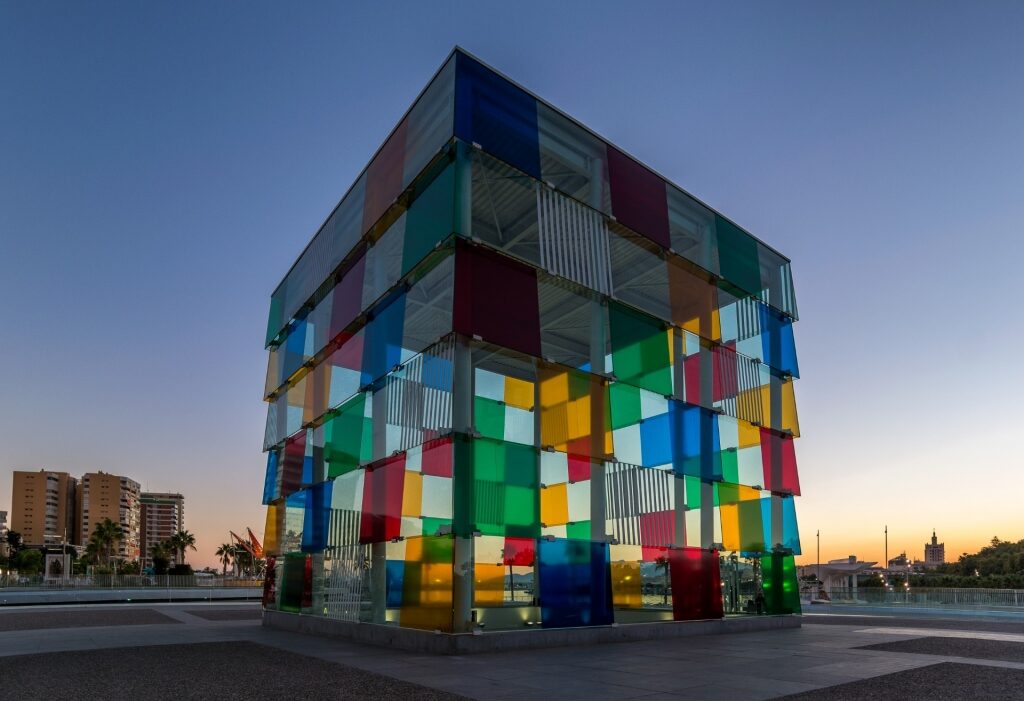 Iconic colorful exterior of Center Pompidou Malaga