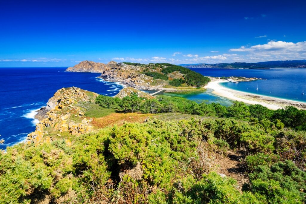 Lush landscape of Cíes Islands, Vigo