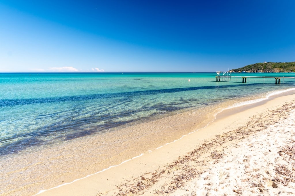 Soft sands of Pampelonne Beach, Saint Tropez