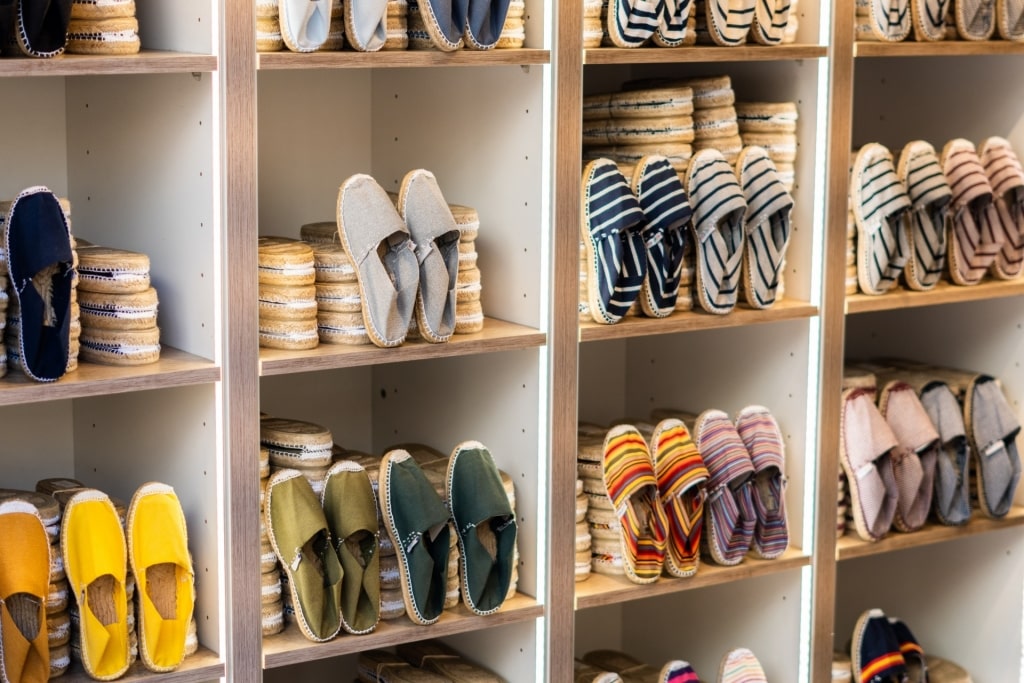 Espadrilles from a market in Spain