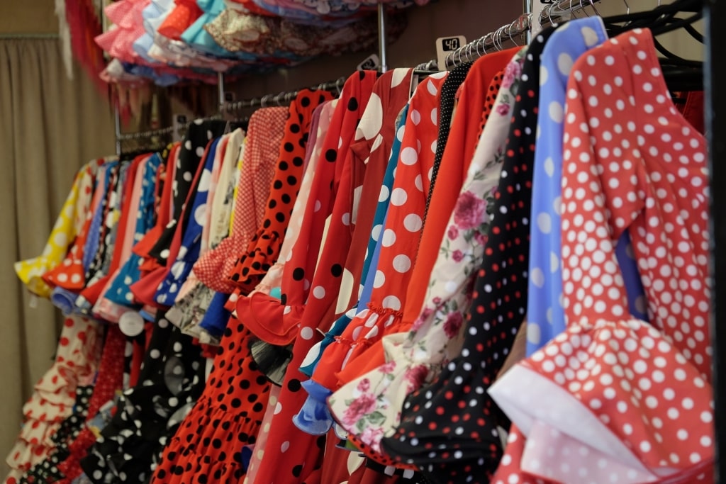 Flamenco dress from a market in Spain