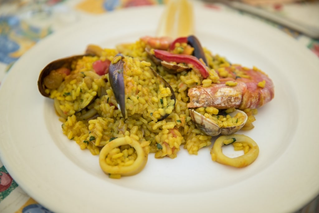 Plate of paella