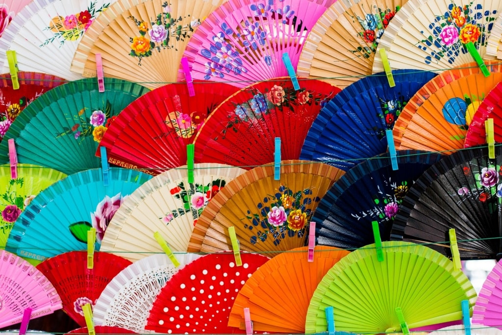 Traditional Spanish hand fan