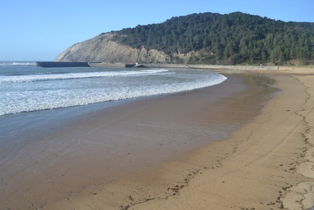 Brown sands of Gorliz Beach