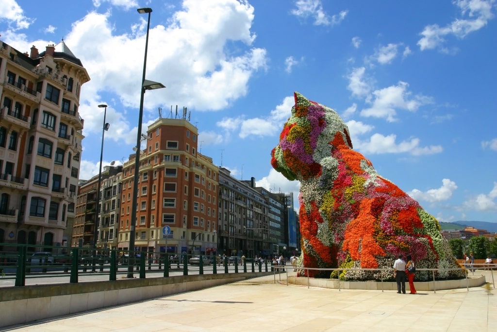 Puppy installation at the Guggenheim Museum