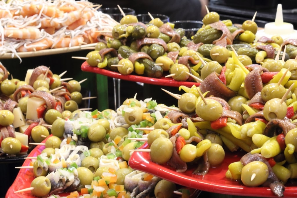 Tapas in La Ribera Market