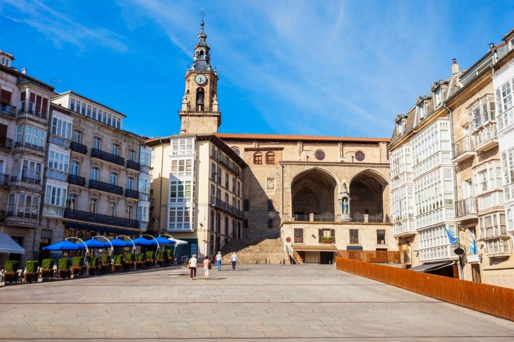 Pretty square of Old Town, Vitoria-Gasteiz