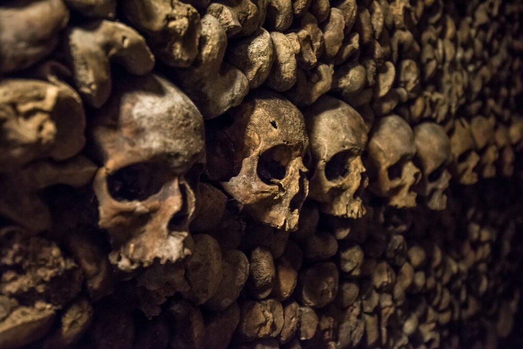 Bones inside the Catacombs