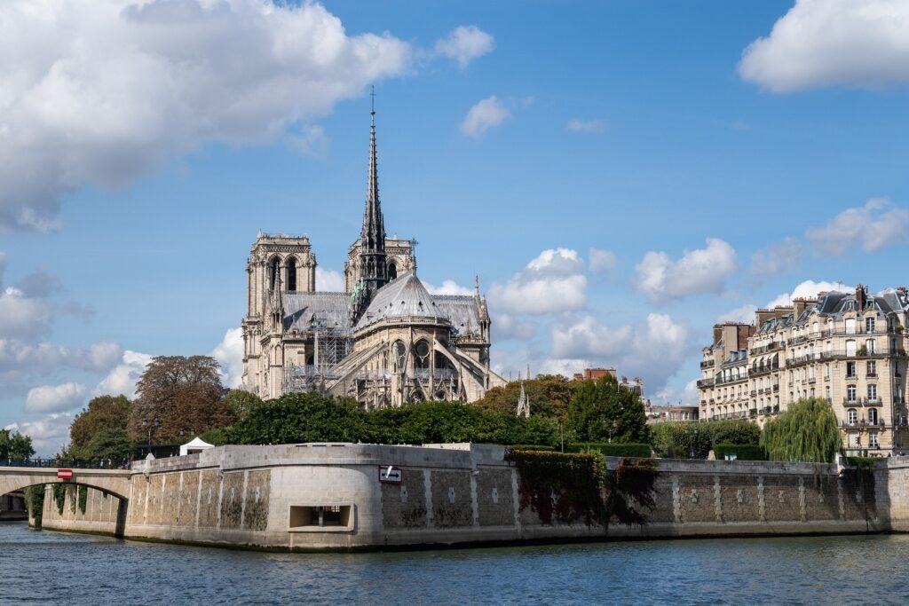 View of Notre-Dame Cathedral from the water