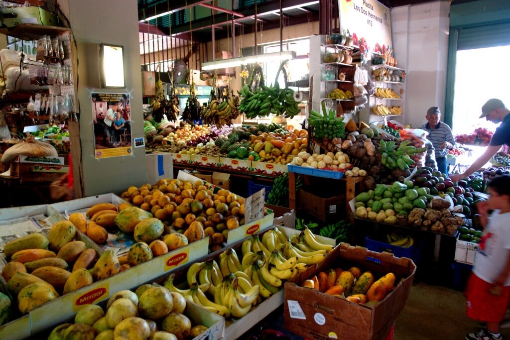 Produce inside Mercado Santurce