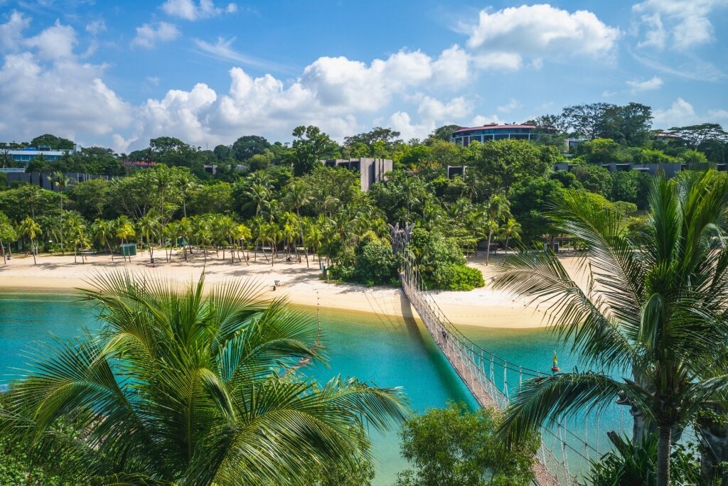 White sands of Palawan Beach, Sentosa Island