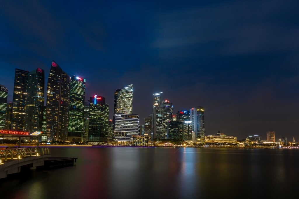 Singapore River with skyline