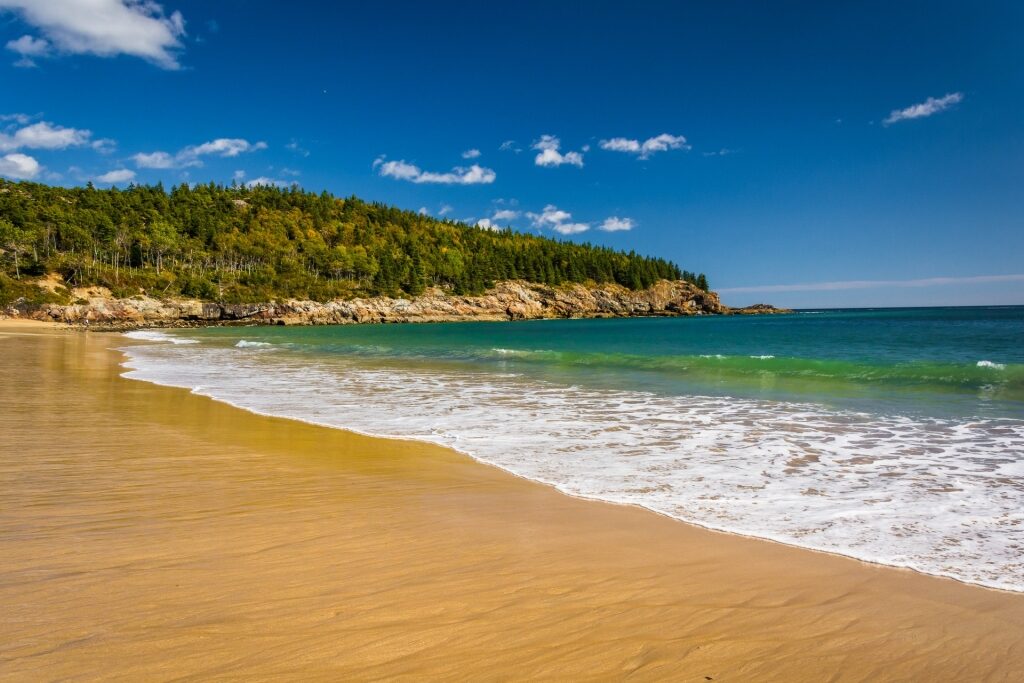 Fine sands of Sand Beach in Acadia National Park, Maine