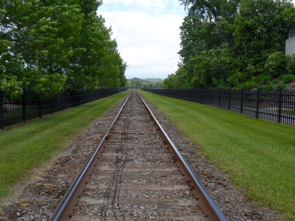 Rail track in Newport, Rhode Island
