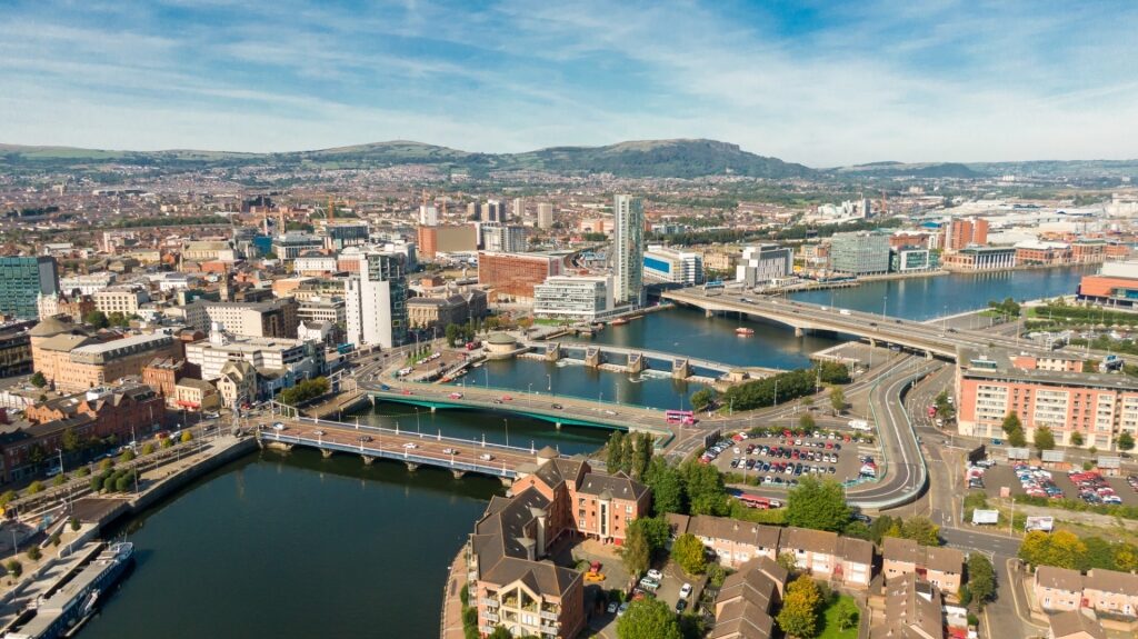Aerial view of Belfast