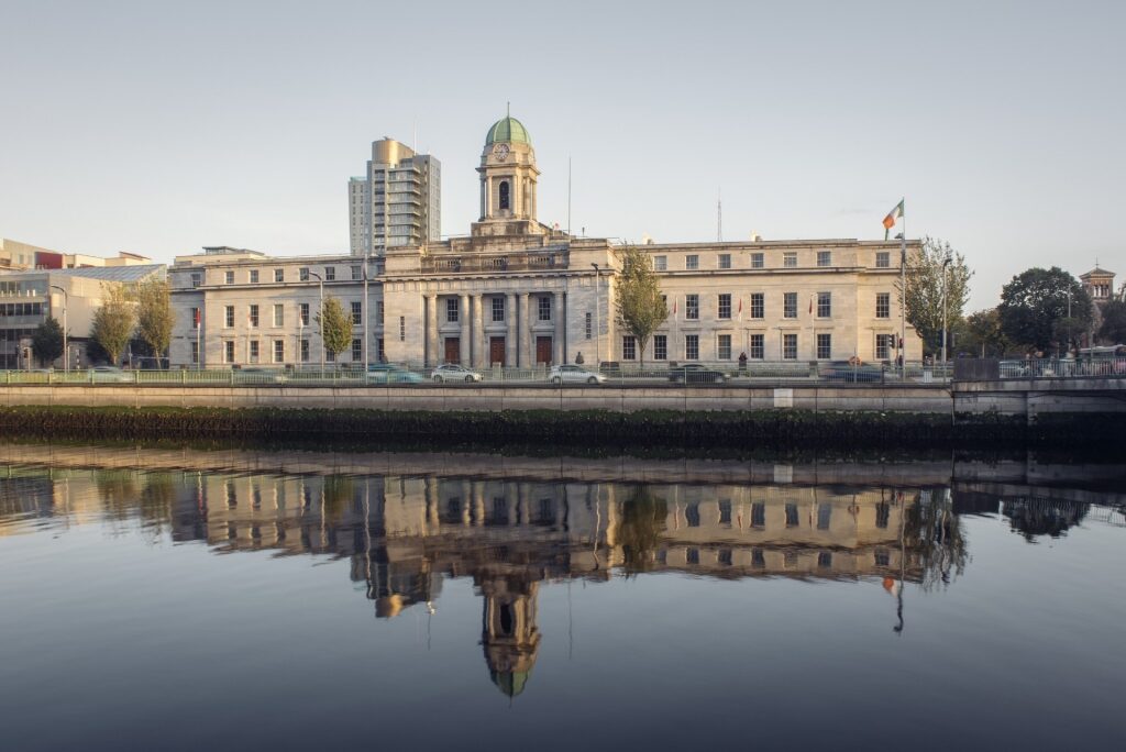 Beautiful Cork City Hall from the water