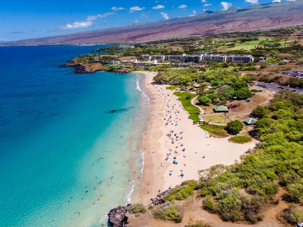 Aerial view of Hapuna in Hawaii, United States