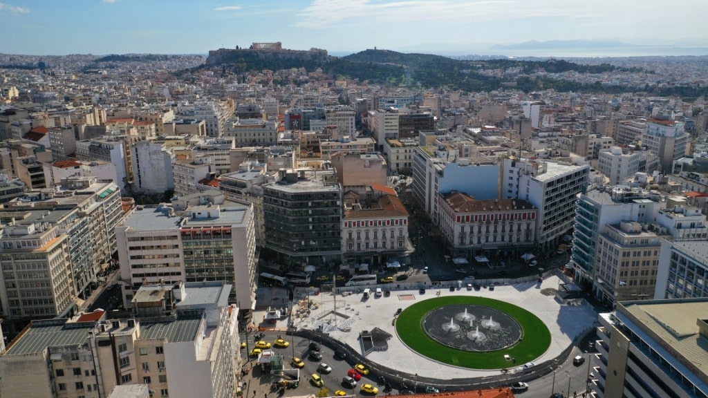 Aerial view of Omonia