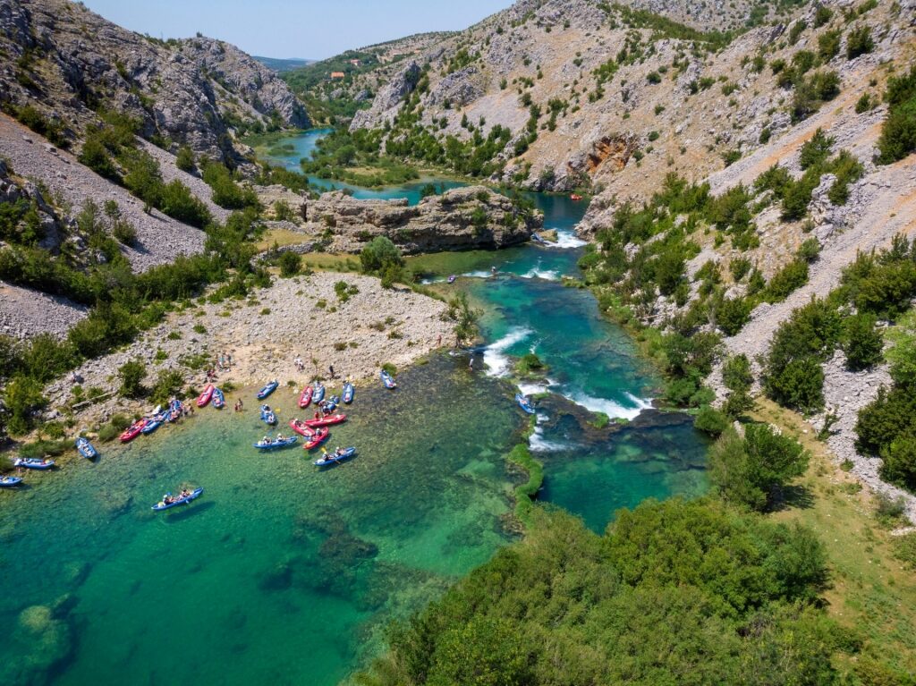Beautiful landscape of Zrmanja River, Croatia