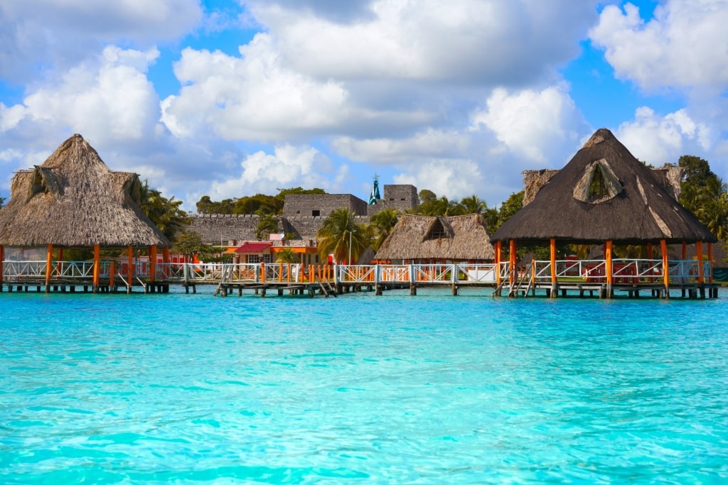 Clear blue waters of Bacalar Lagoon (Seven Colors Lagoon), Costa Maya