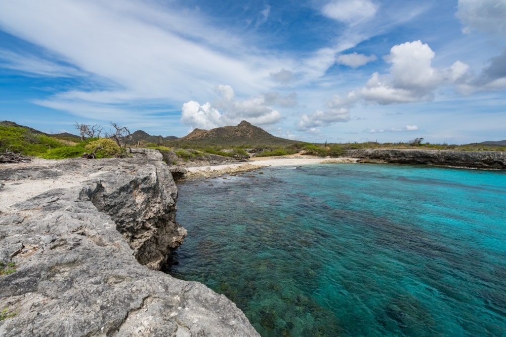 Clear blue water of Boka Slagbaai