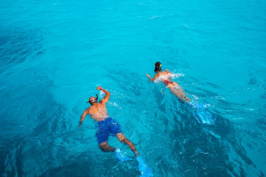People snorkeling in Bonaire