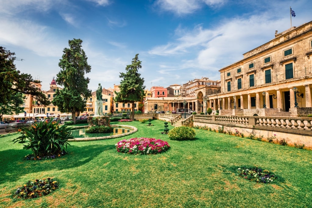 Lush landscape of the Corfu Museum of Asian Art