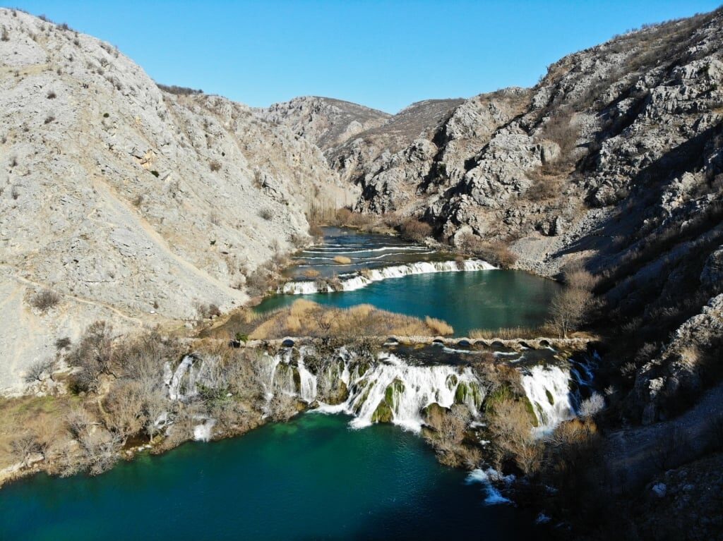 Landscape of Krupa Waterfall, near Zadar