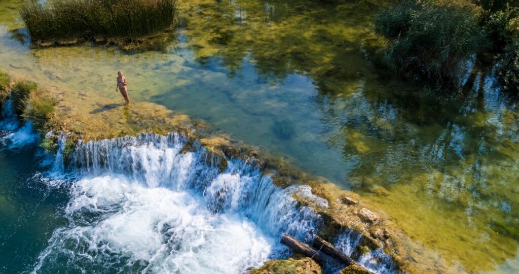Natural pools of Mrežnica Waterfall, Slunj, Central Croatia