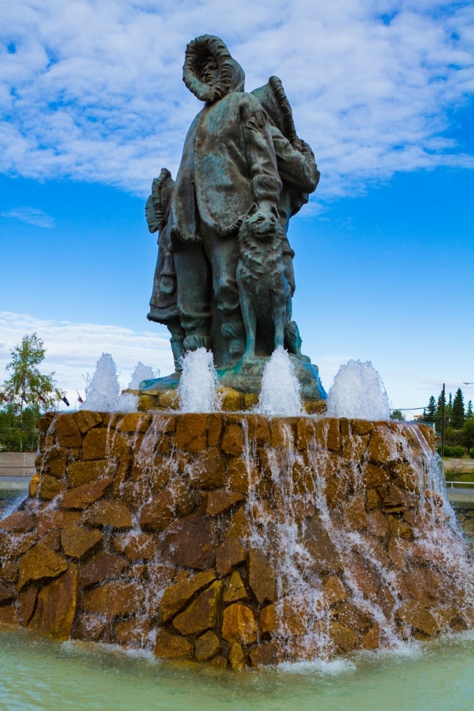 Statue in Golden Heart Plaza