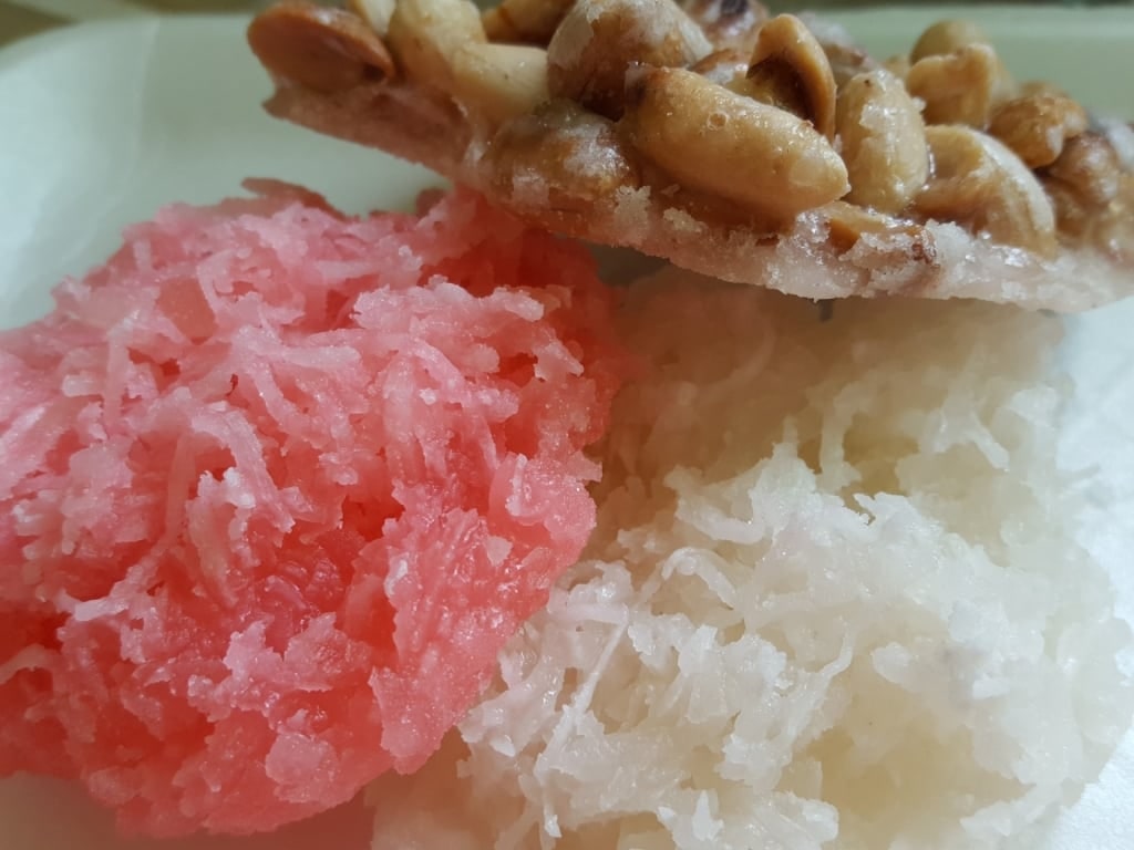 Plate of Coconut sugar cake