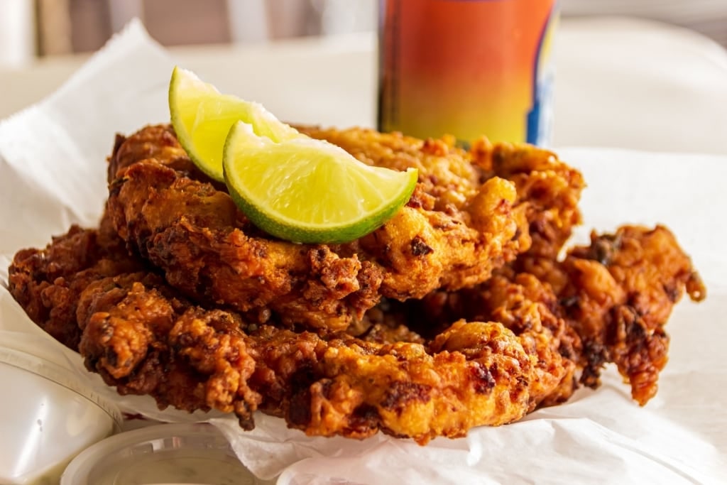 Plate of Conch fritters