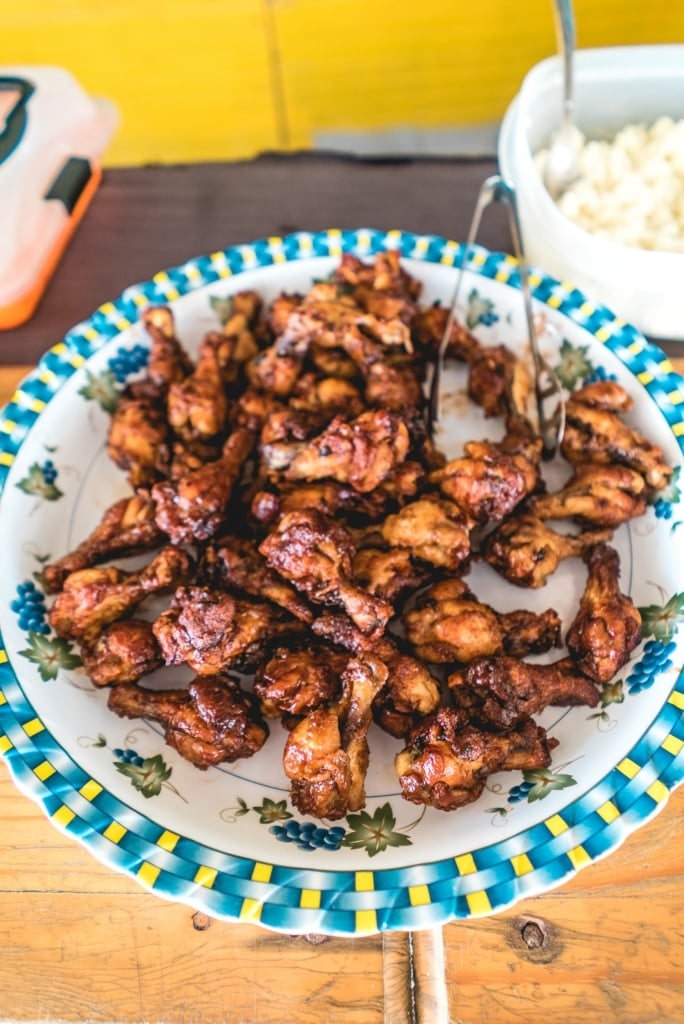 Plate of Jerk chicken