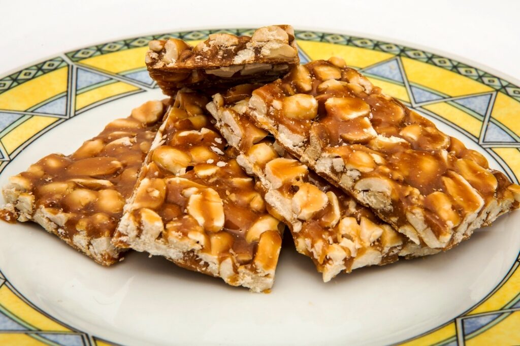 Plate of Peanut Brittle